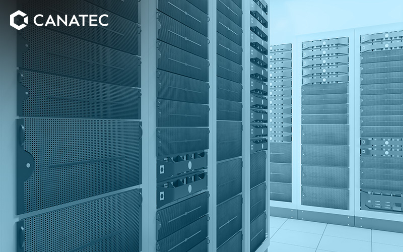 An aisle of CRAC in a modern data centre.